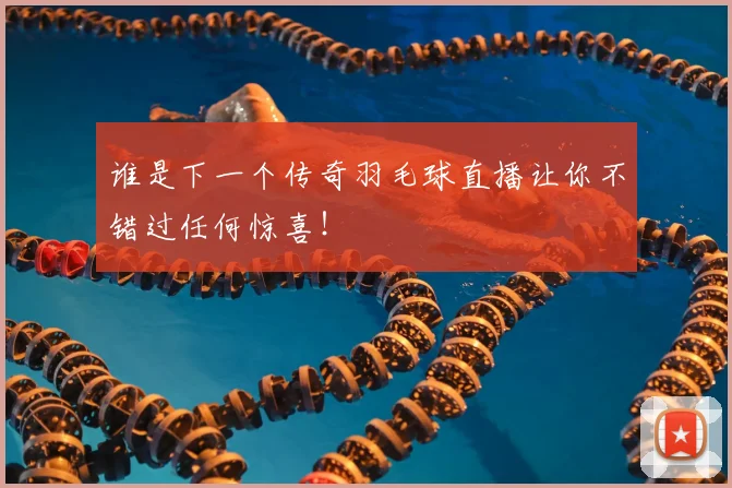 谁是下一个传奇羽毛球直播让你不错过任何惊喜！